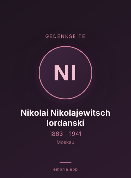 Gedenkportrait von Nikolai Nikolajewitsch Iordanski