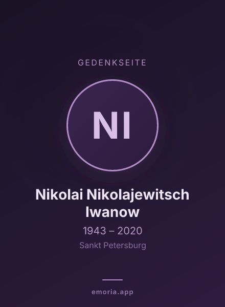 Gedenkportrait von Nikolai Nikolajewitsch Iwanow