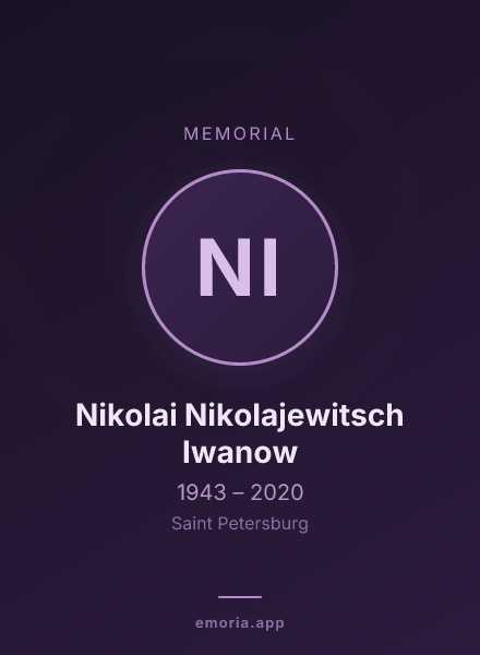 Memorial portrait of Nikolai Nikolajewitsch Iwanow