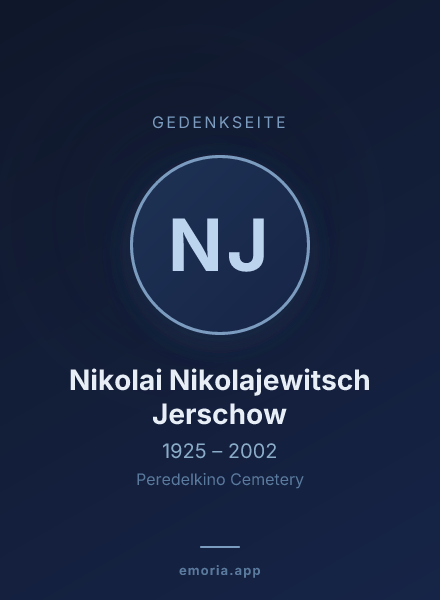 Gedenkportrait von Nikolai Nikolajewitsch Jerschow