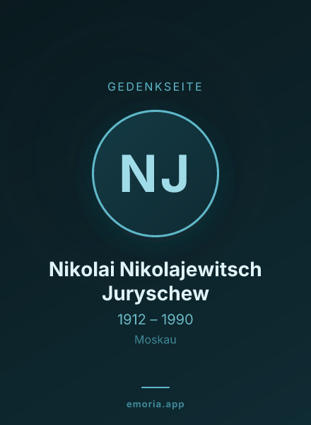 Gedenkportrait von Nikolai Nikolajewitsch Juryschew