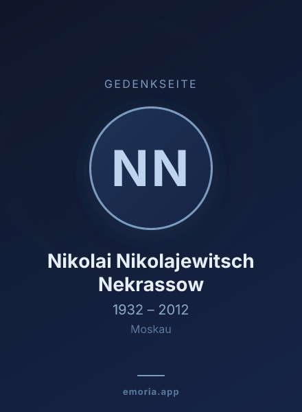 Gedenkportrait von Nikolai Nikolajewitsch Nekrassow
