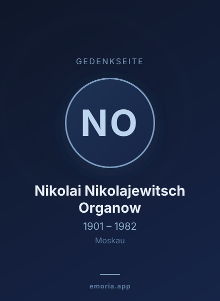Gedenkportrait von Nikolai Nikolajewitsch Organow
