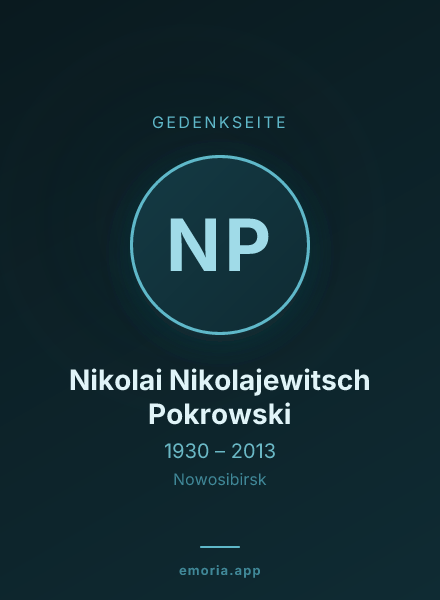 Gedenkportrait von Nikolai Nikolajewitsch Pokrowski