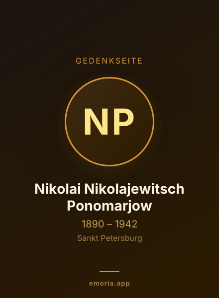 Gedenkportrait von Nikolai Nikolajewitsch Ponomarjow