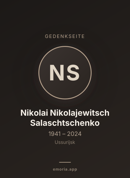 Gedenkportrait von Nikolai Nikolajewitsch Salaschtschenko