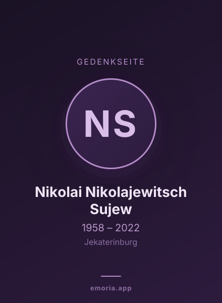 Gedenkportrait von Nikolai Nikolajewitsch Sujew