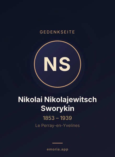 Gedenkportrait von Nikolai Nikolajewitsch Sworykin