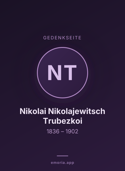 Gedenkportrait von Nikolai Nikolajewitsch Trubezkoi