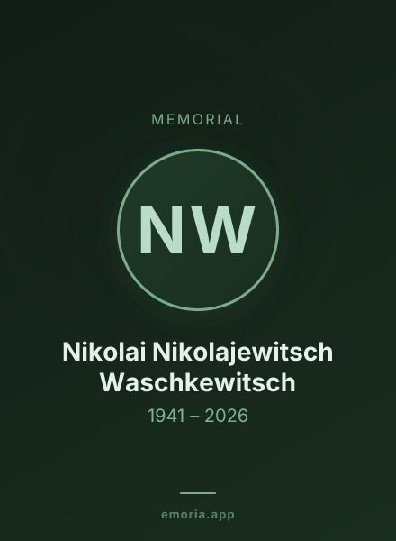 Memorial portrait of Nikolai Nikolajewitsch Waschkewitsch