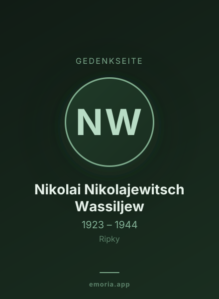 Gedenkportrait von Nikolai Nikolajewitsch Wassiljew