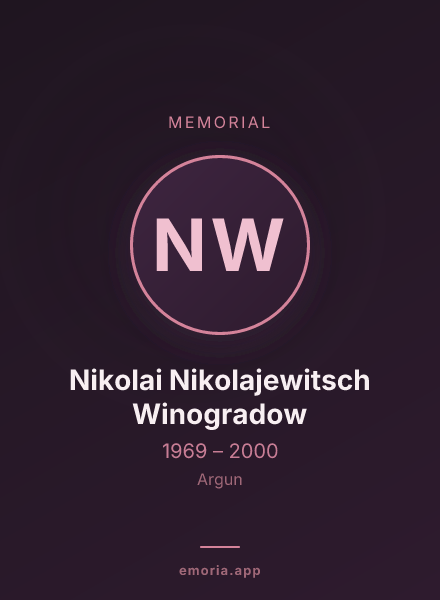 Memorial portrait of Nikolai Nikolajewitsch Winogradow