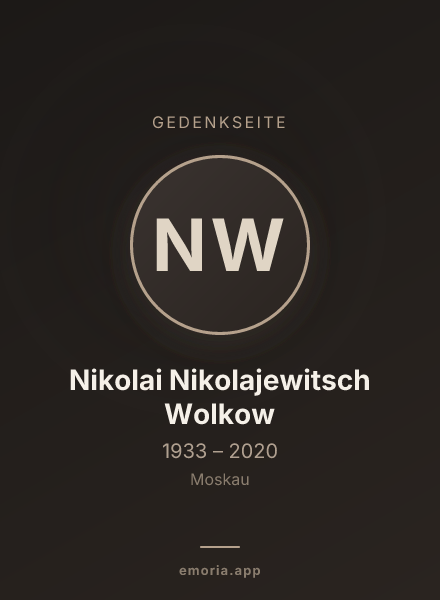 Gedenkportrait von Nikolai Nikolajewitsch Wolkow