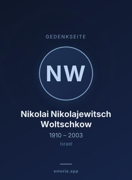 Gedenkportrait von Nikolai Nikolajewitsch Woltschkow