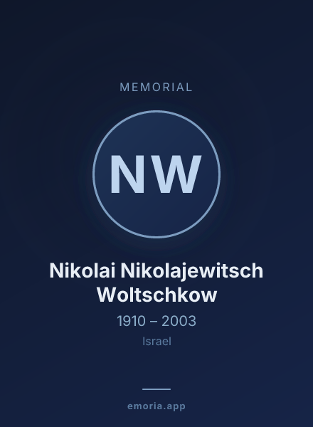 Memorial portrait of Nikolai Nikolajewitsch Woltschkow