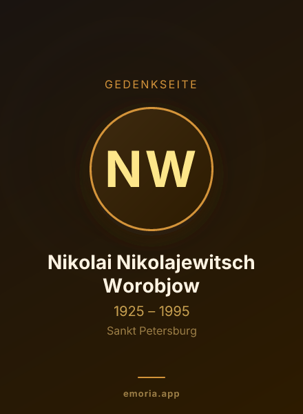 Gedenkportrait von Nikolai Nikolajewitsch Worobjow