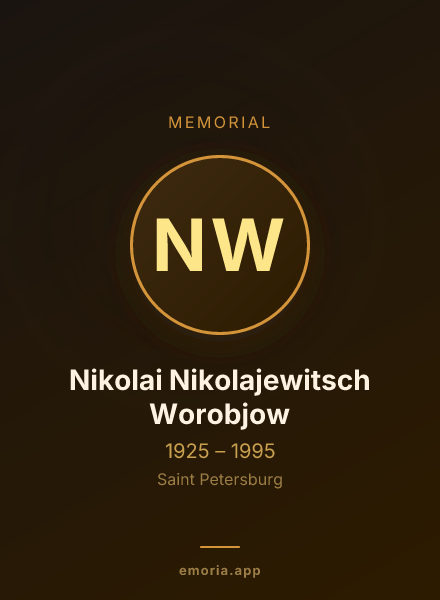 Memorial portrait of Nikolai Nikolajewitsch Worobjow