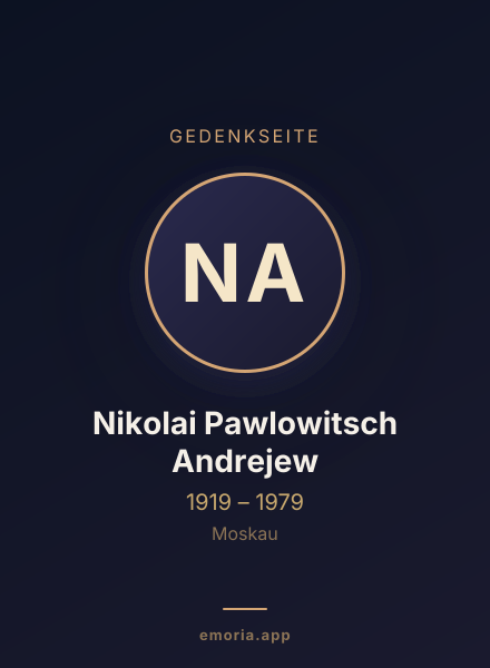 Gedenkportrait von Nikolai Pawlowitsch Andrejew