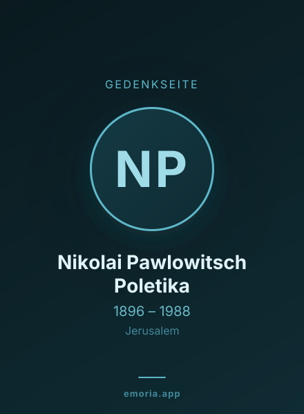 Gedenkportrait von Nikolai Pawlowitsch Poletika