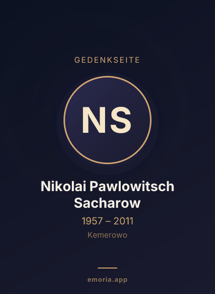 Gedenkportrait von Nikolai Pawlowitsch Sacharow