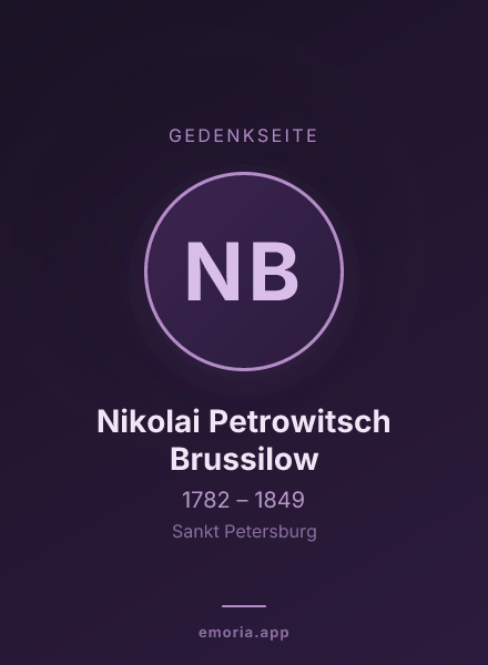Gedenkportrait von Nikolai Petrowitsch Brussilow