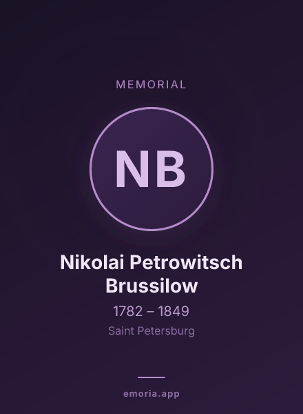Memorial portrait of Nikolai Petrowitsch Brussilow