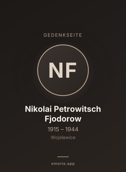 Gedenkportrait von Nikolai Petrowitsch Fjodorow