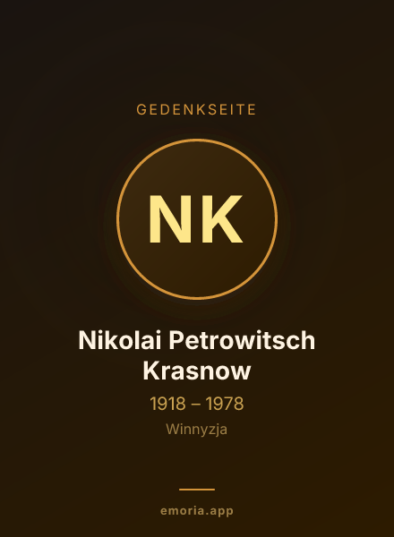 Gedenkportrait von Nikolai Petrowitsch Krasnow