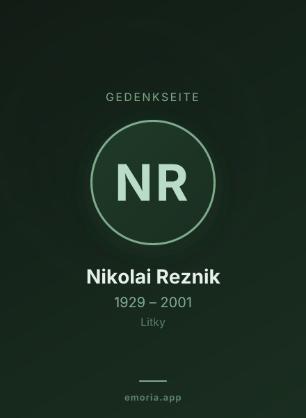 Gedenkportrait von Nikolai Reznik