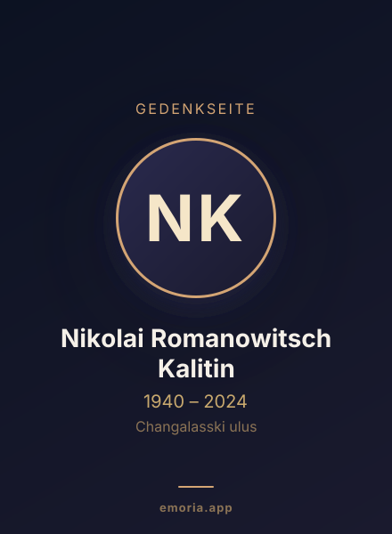 Gedenkportrait von Nikolai Romanowitsch Kalitin