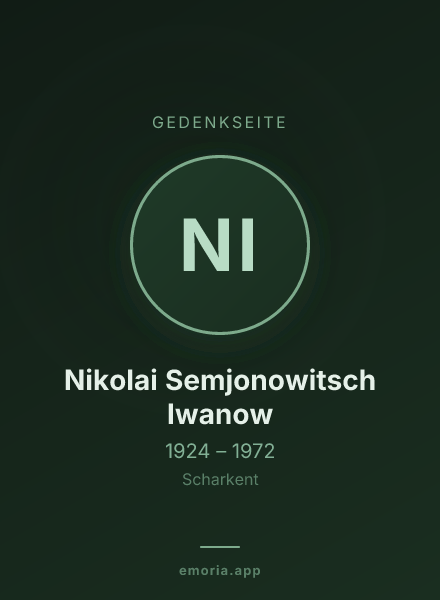 Gedenkportrait von Nikolai Semjonowitsch Iwanow