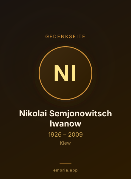 Gedenkportrait von Nikolai Semjonowitsch Iwanow