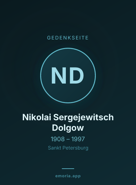 Gedenkportrait von Nikolai Sergejewitsch Dolgow