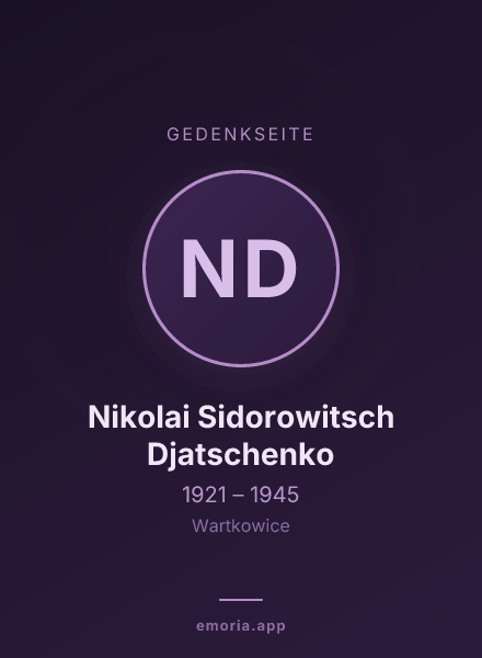 Gedenkportrait von Nikolai Sidorowitsch Djatschenko
