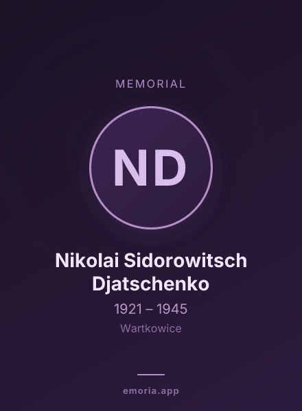 Memorial portrait of Nikolai Sidorowitsch Djatschenko