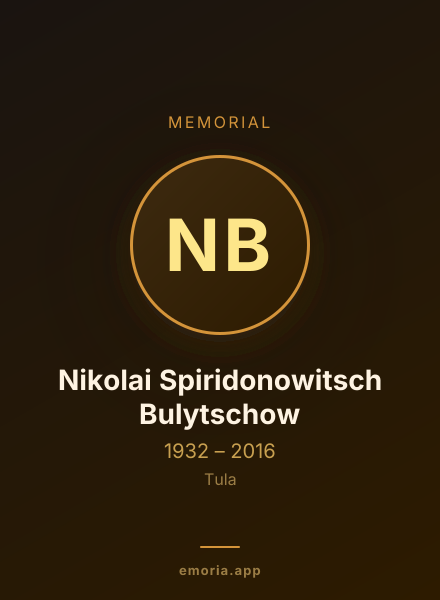 Memorial portrait of Nikolai Spiridonowitsch Bulytschow