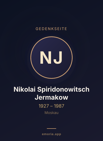 Gedenkportrait von Nikolai Spiridonowitsch Jermakow