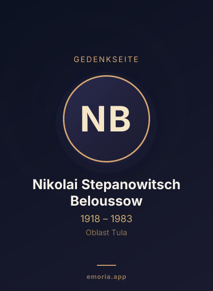 Gedenkportrait von Nikolai Stepanowitsch Beloussow
