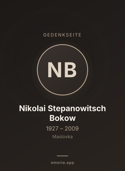 Gedenkportrait von Nikolai Stepanowitsch Bokow