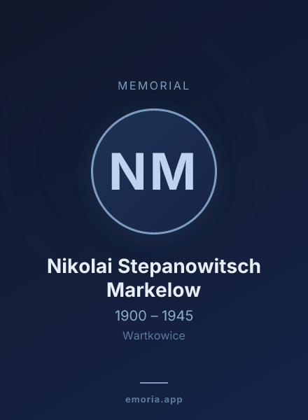 Memorial portrait of Nikolai Stepanowitsch Markelow