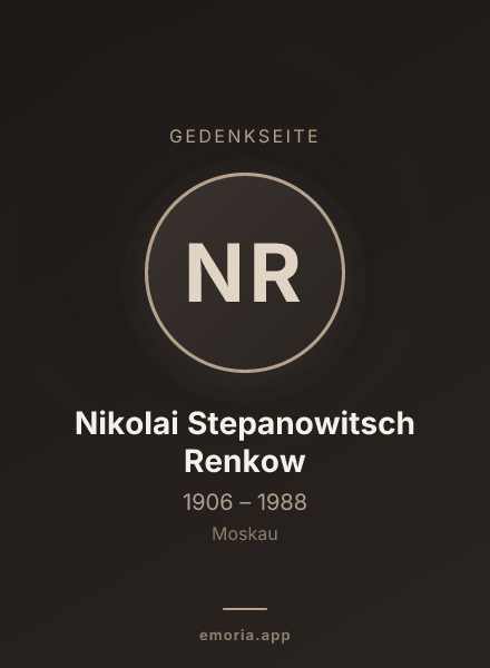 Gedenkportrait von Nikolai Stepanowitsch Renkow