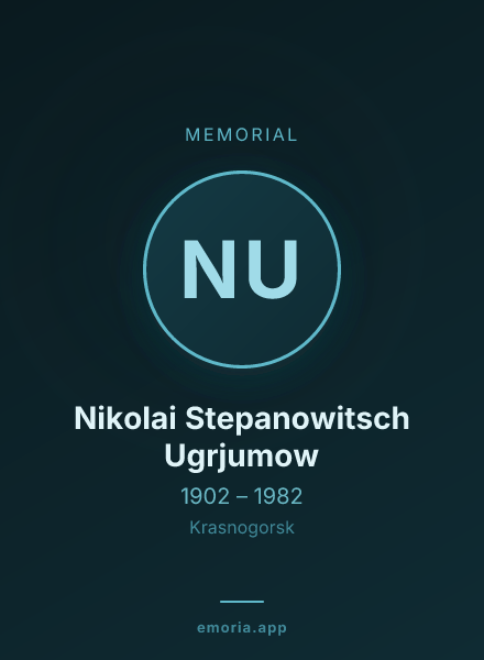 Memorial portrait of Nikolai Stepanowitsch Ugrjumow