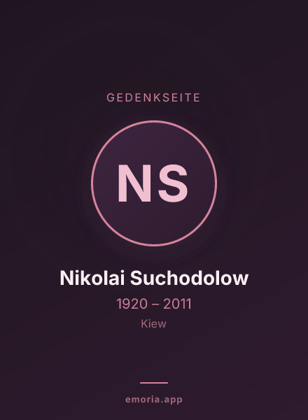 Gedenkportrait von Nikolai Suchodolow