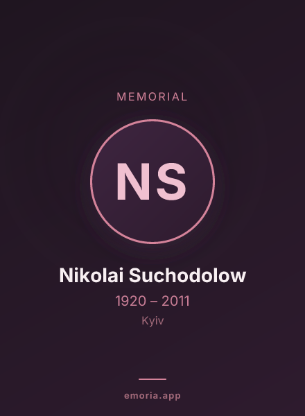 Memorial portrait of Nikolai Suchodolow