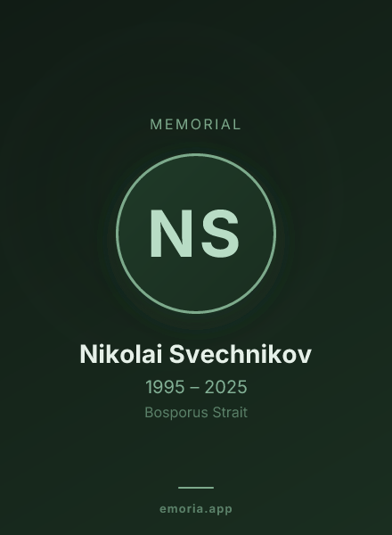 Memorial portrait of Nikolai Svechnikov