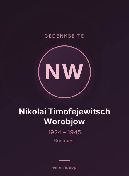 Gedenkportrait von Nikolai Timofejewitsch Worobjow