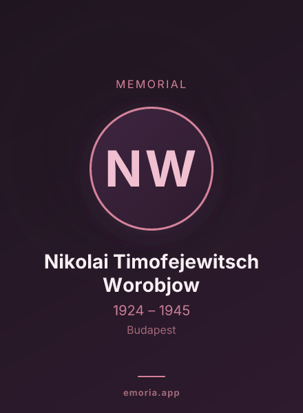 Memorial portrait of Nikolai Timofejewitsch Worobjow