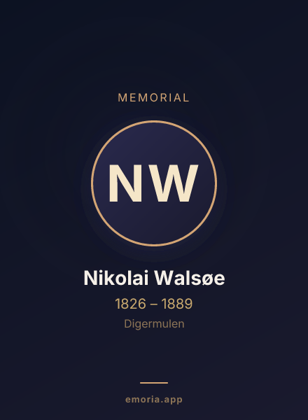 Memorial portrait of Nikolai Walsøe