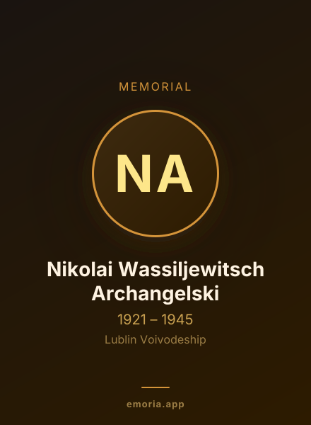 Memorial portrait of Nikolai Wassiljewitsch Archangelski