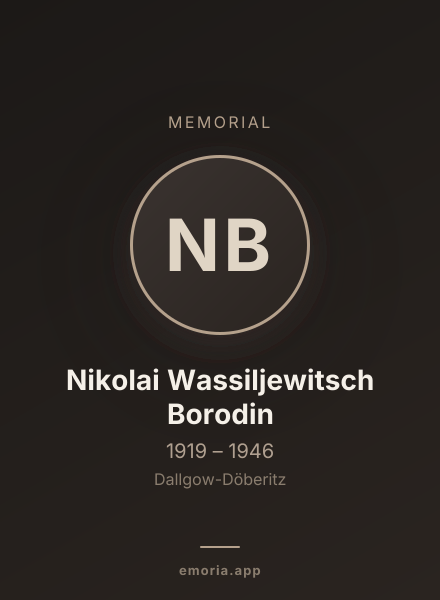 Memorial portrait of Nikolai Wassiljewitsch Borodin